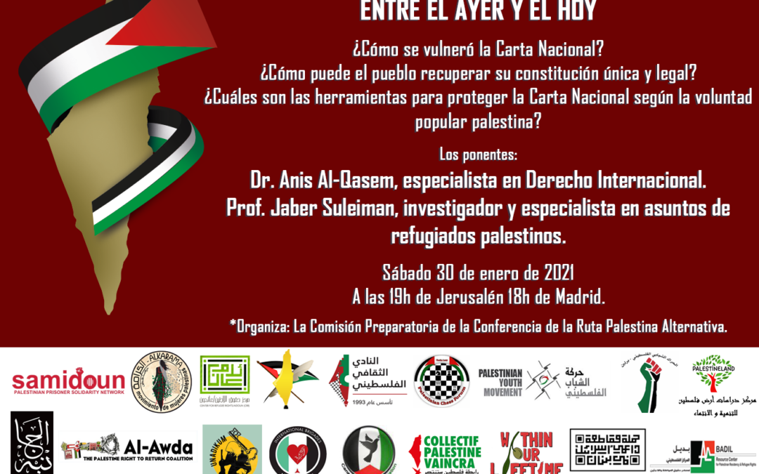 30 de enero de 2021: La carta nacional palestina, entre el ayer y el hoy