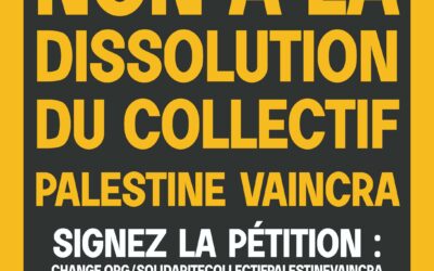 Take action against the criminalization of solidarity: Defend the Collectif Palestine Vaincra and support the appeal!