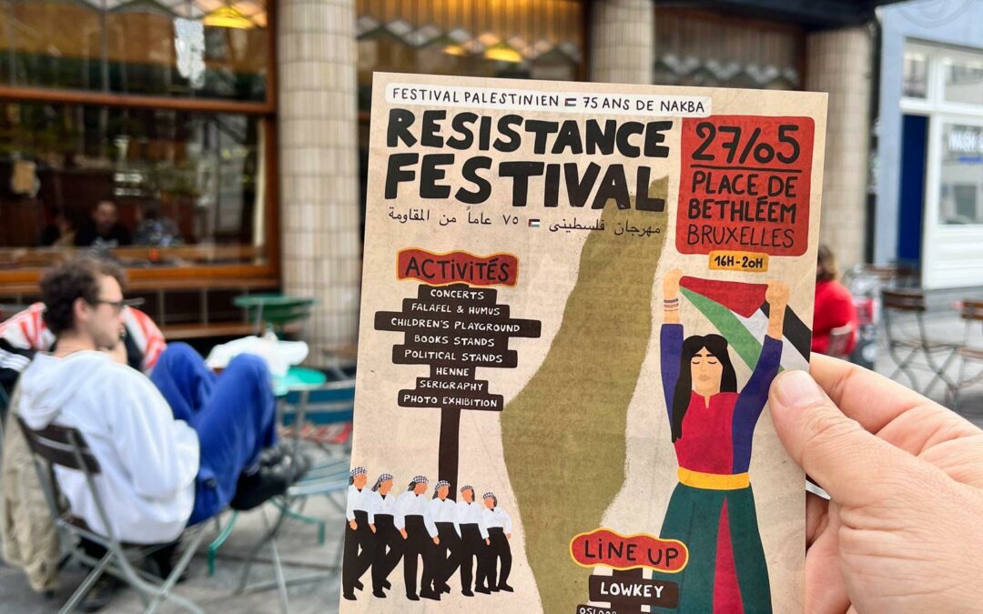 Cartel festival de la resistencia en Bruselas