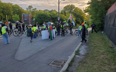 Toronto demonstration confronts Zionist war criminal Naftali Bennett