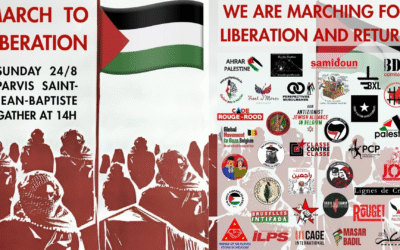 Bruselas: Marcha el 24 de agosto contra el genocidio y las masacres en Gaza.