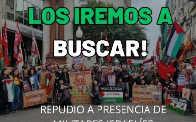 Argentina: Banderazo en repudio a la presencia de militares genocidas israelíes en la ciudad Rosario.