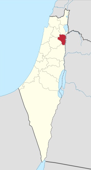 Mapa de Palestina histórica- ciudad de Beisan