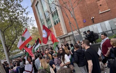 مدريد: حراك شعبي واسع أمام سفارة الكيان الصهيوني ضد المجازر في لبنان ودعمًا للمقاومة